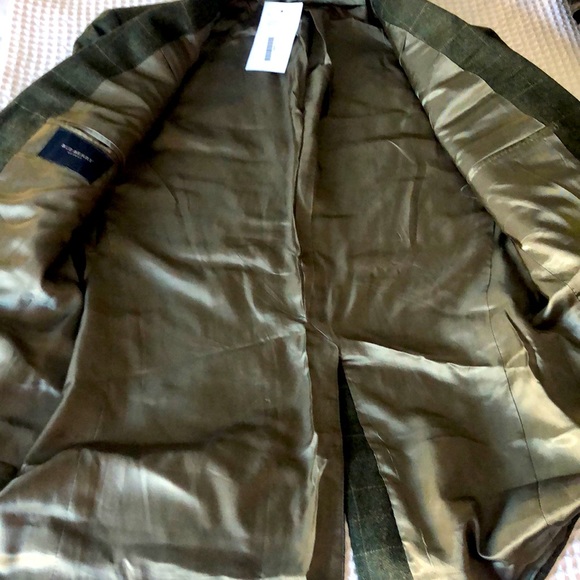 BURBERRY MENS 40R SUIT JACKET BLAZER COAT NEW PLAID WOOL 2 BUTTON VINTAGE NWT - Picture 5 of 7